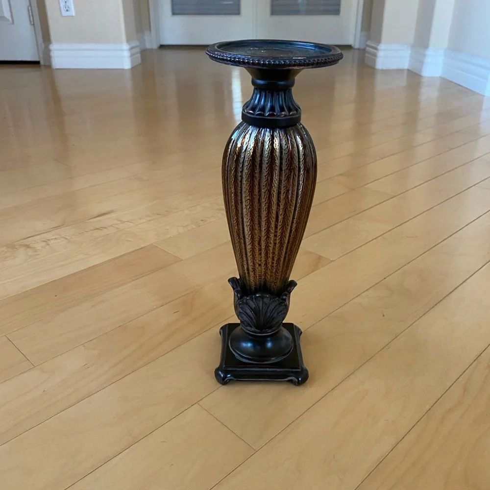 Antique-Style Bronze Candle Holder